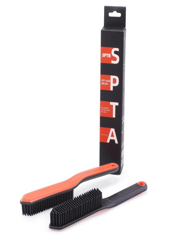 SPTA Pet Hair Brush, 2Pcs Pet Hair Removal Brush,Triangular Wedge Tip,Rubber Bristles to Trap and Remove Hair,Metal-Free Design,Ergonomic Design Great for Cars,Trucks,SUVs,RVs, Home,Furniture&More - Image 1